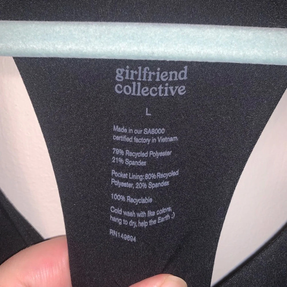 Girlfriend Collective Black Tennis Dress L - Picture 5 of 9